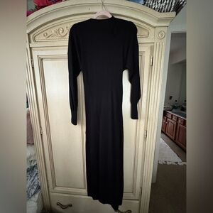 Jonathan Simkhai Black Long Sleeve Cashmere blend maxi Dress